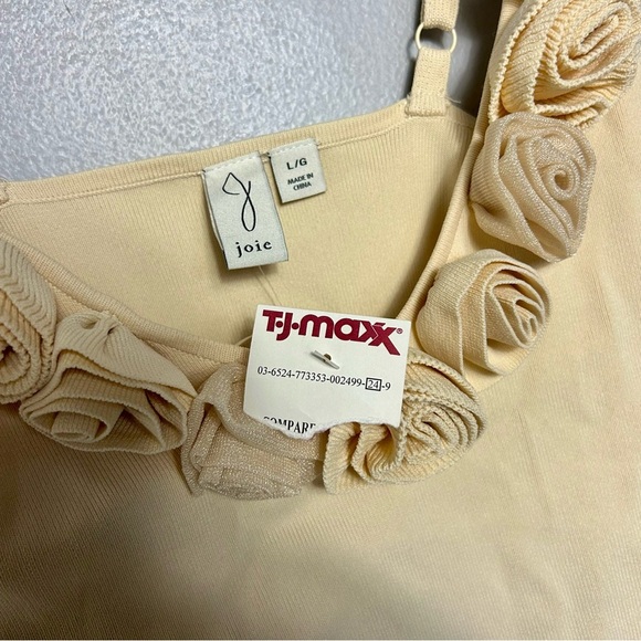 Joie Embellished Cream Bodysuit Floral Flowers Size Large NWT New - Picture 4 of 4